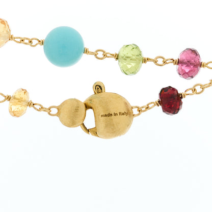 Marco Bicego 18K Yellow Gold Multi Gemstone Long Necklace 5 of 5