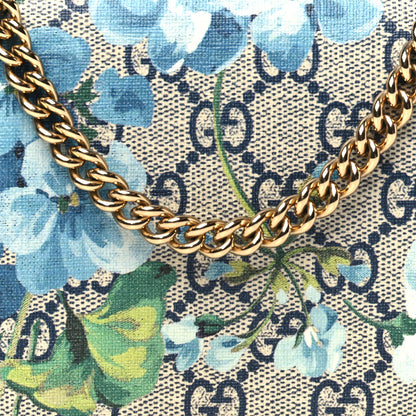 Gucci GG Supreme Monogram Blooms Chain Wallet Blue 8 of 11