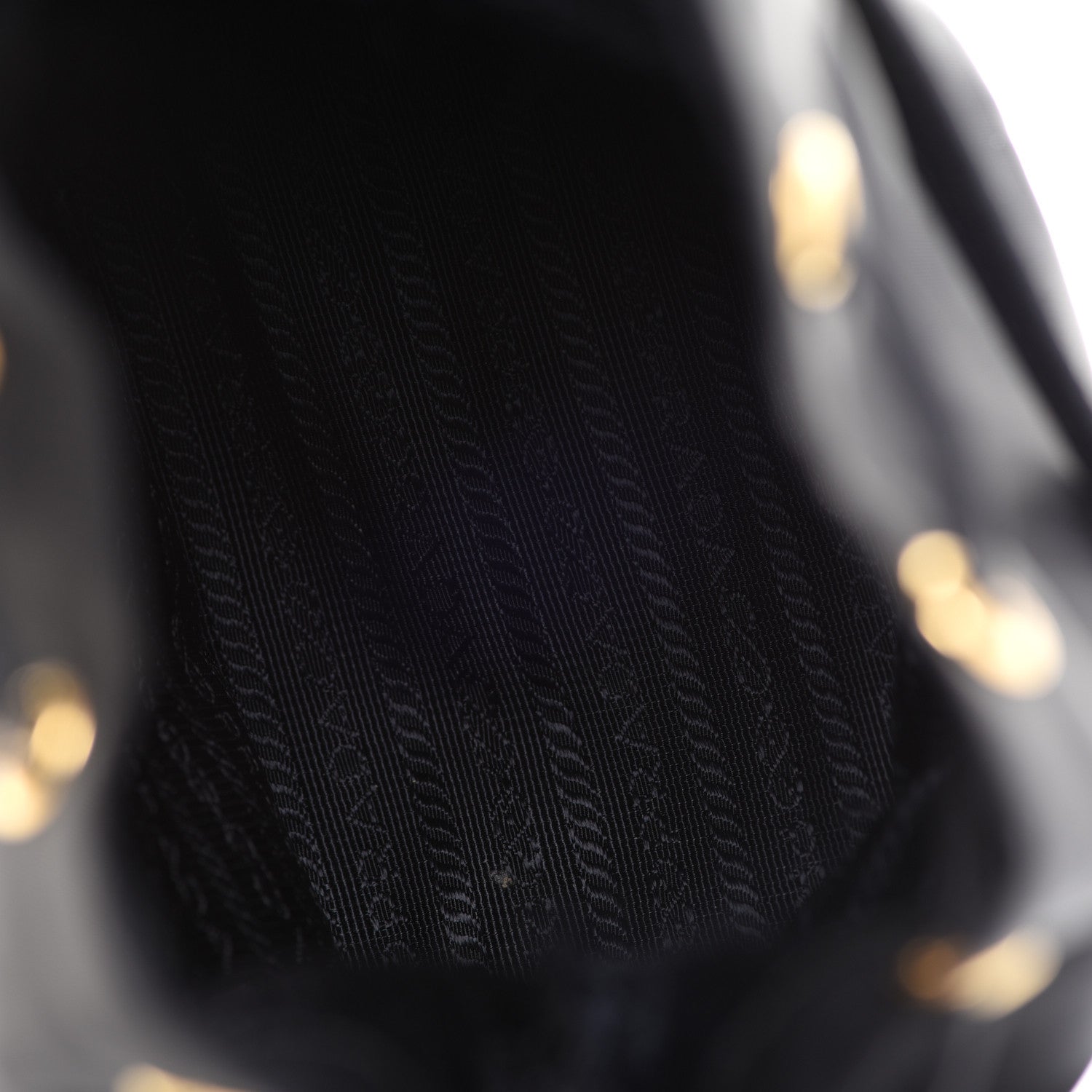 Prada Saffiano Tessuto Nylon Mini Bucket Crossbody Bag Black 5 of 14