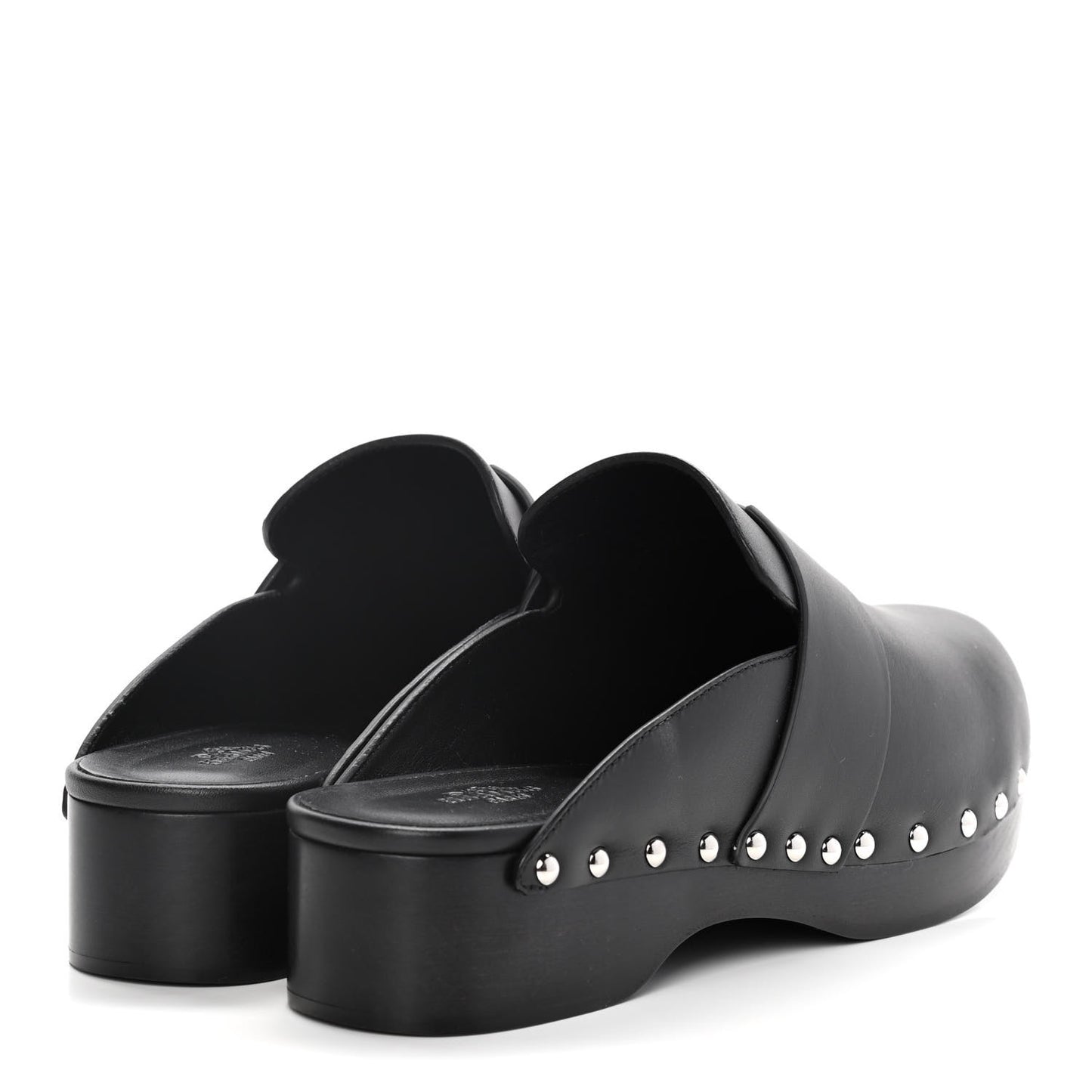 Calfskin Calya Mules 39 Black