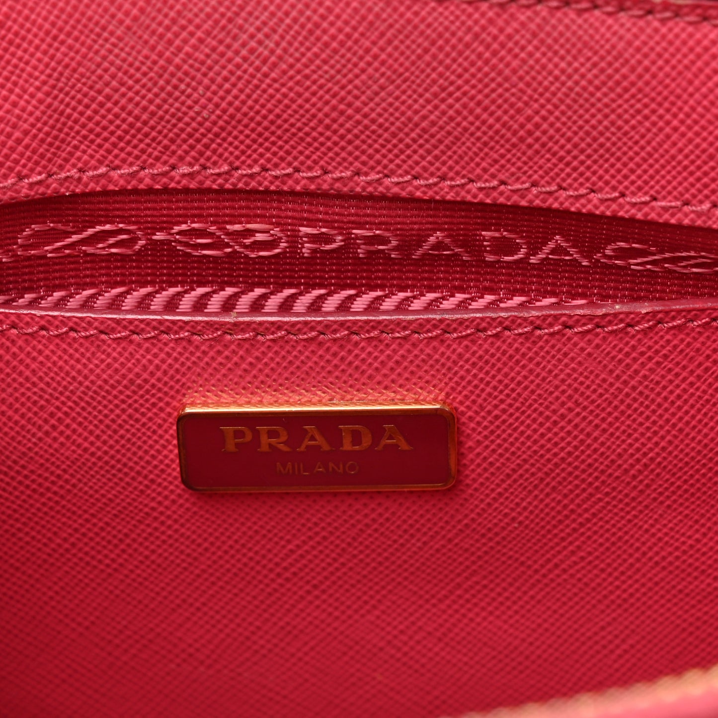 Saffiano Lux Micro Galleria Double Zip Tote Fuxia