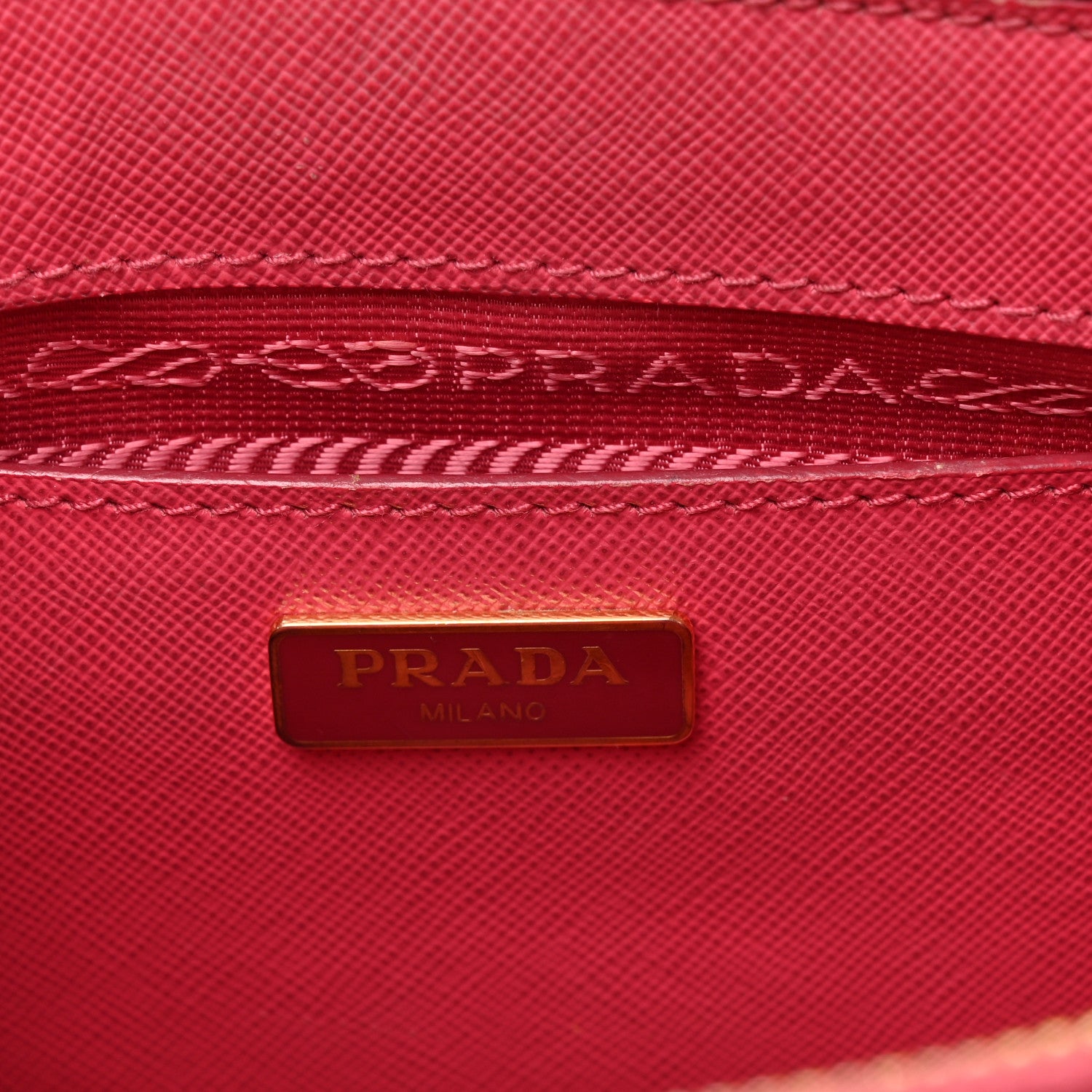 Prada Saffiano Lux Micro Galleria Double Zip Tote Fuxia 5 of 8