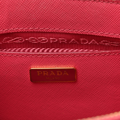 Prada Saffiano Lux Micro Galleria Double Zip Tote Fuxia 5 of 8