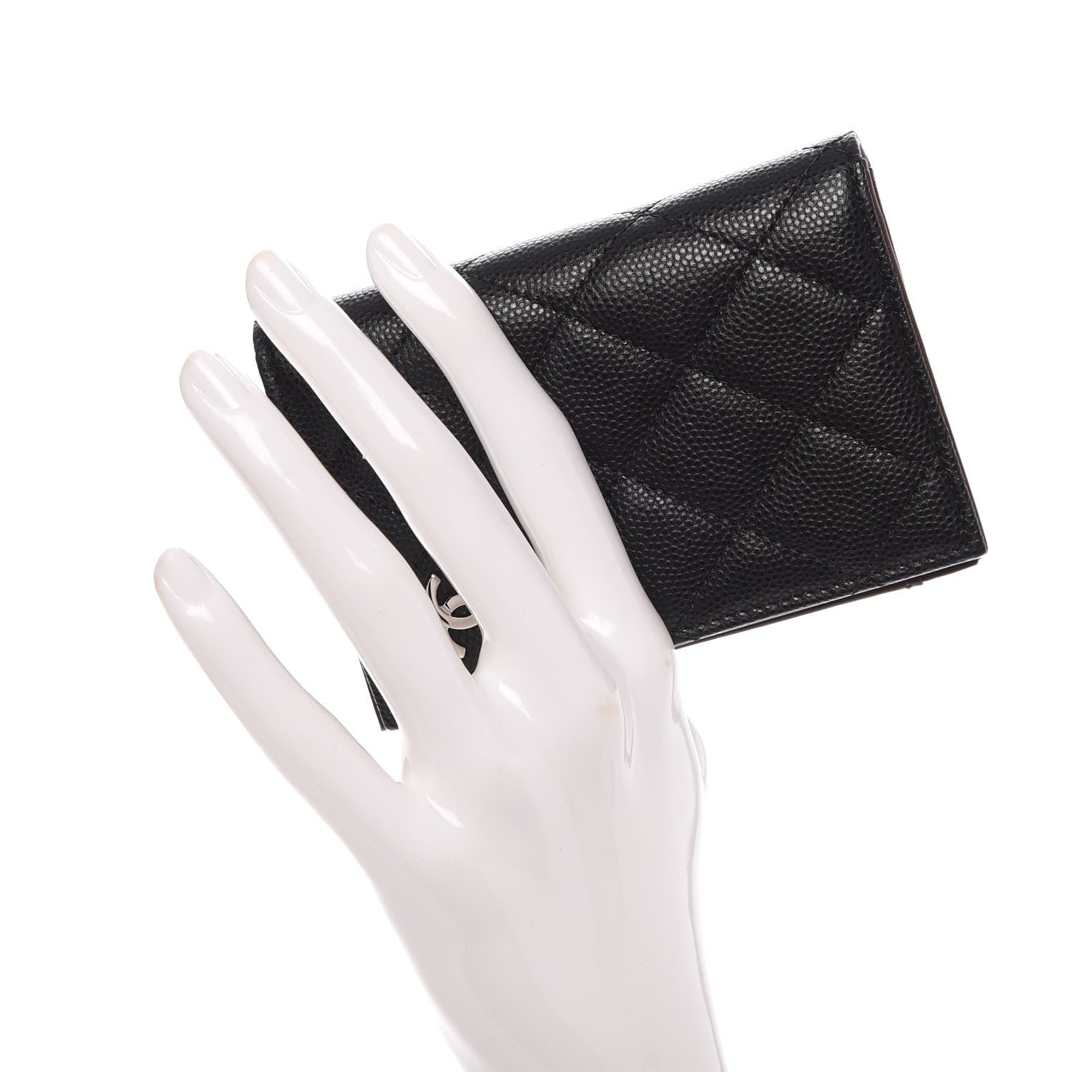 Chanel Caviar Quilted Card Holder Wallet Black 2 of 8
