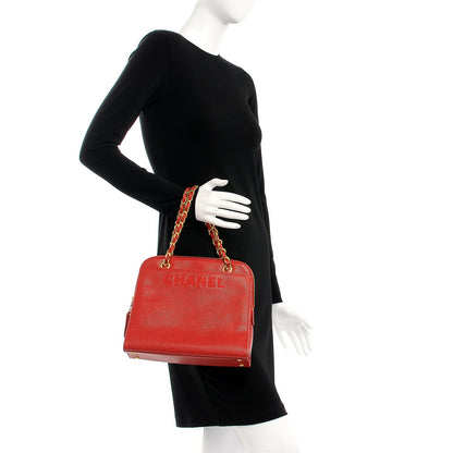 Chanel Caviar Shopper Tote Red 2 of 13