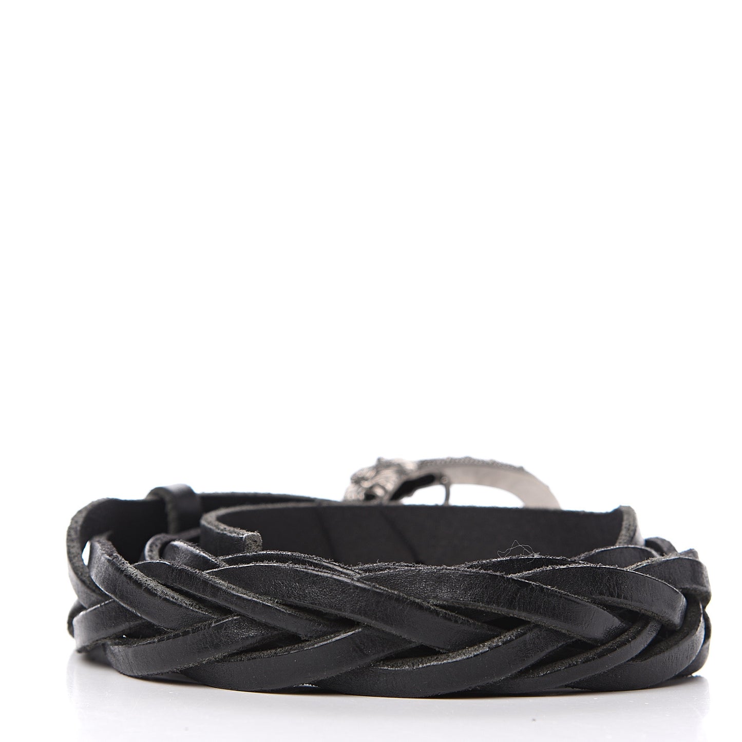 Calfskin Dionysus Braided Belt 95 38 Black