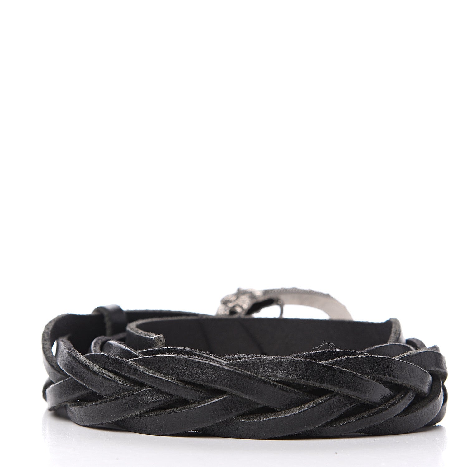 Gucci Calfskin Dionysus Braided Belt 95 38 Black 2 of 4