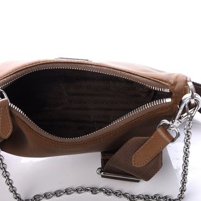 Prada Tessuto Nylon Saffiano Re-Edition 2005 Shoulder Bag Cacao 5 of 8