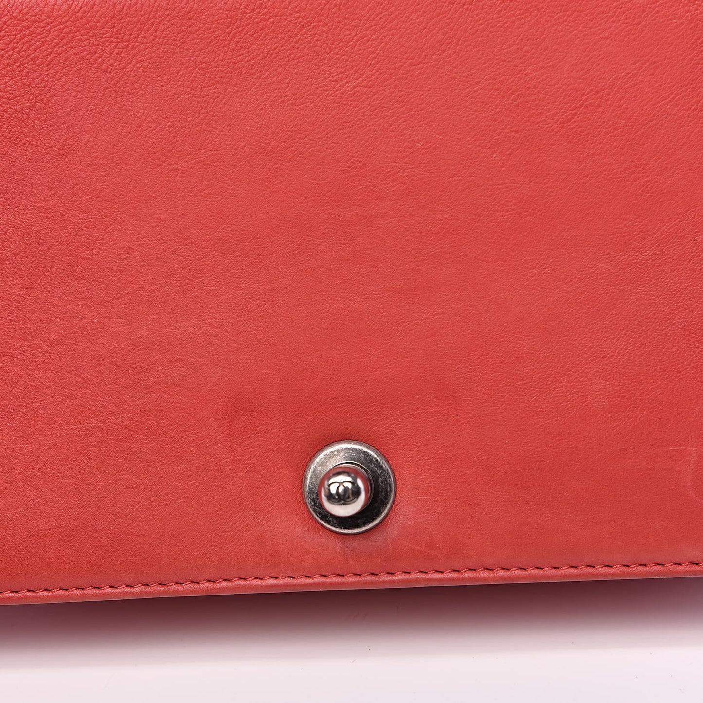 Calfskin Quilted Medium Boy Flap Red