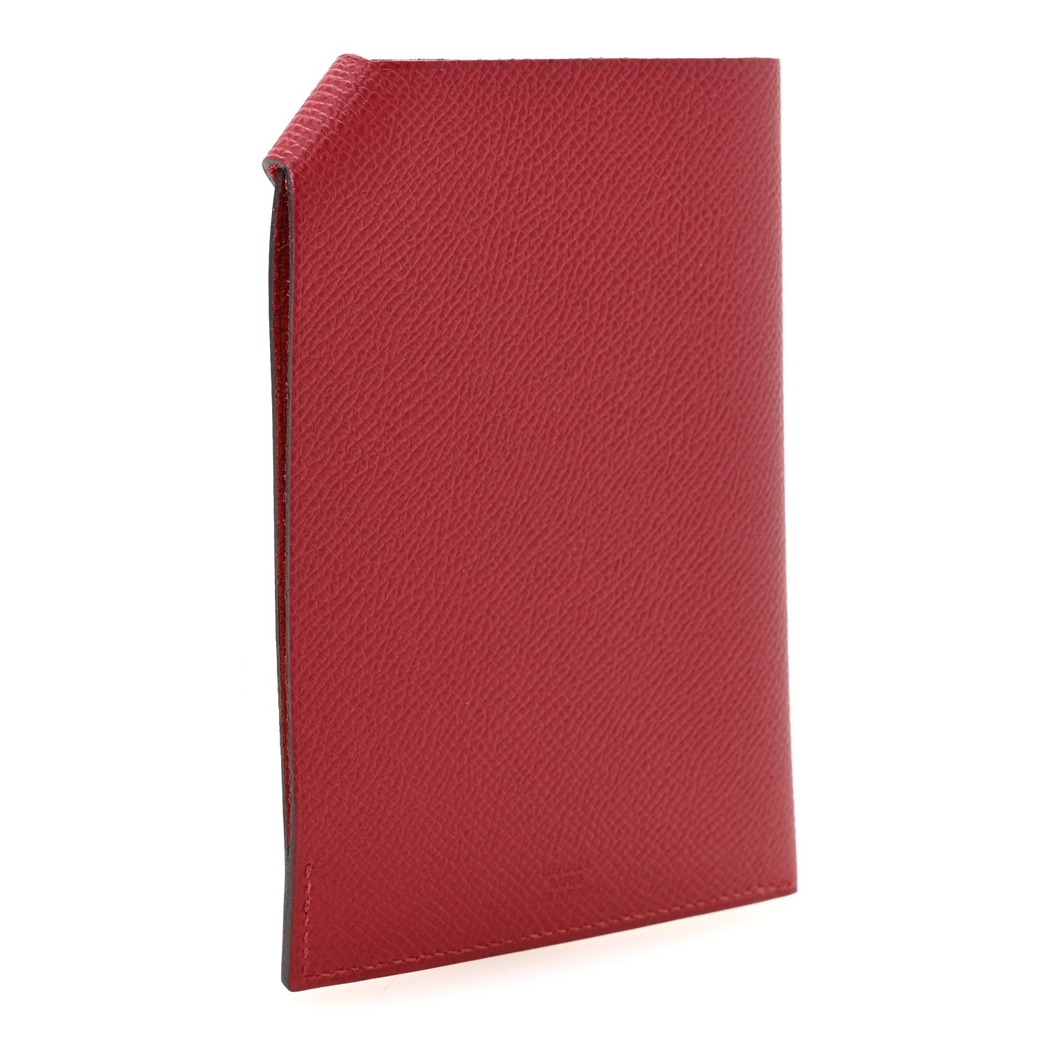 Hermes Epsom Tarmac Dot PM Passport Holder Rouge Grenat 3 of 7
