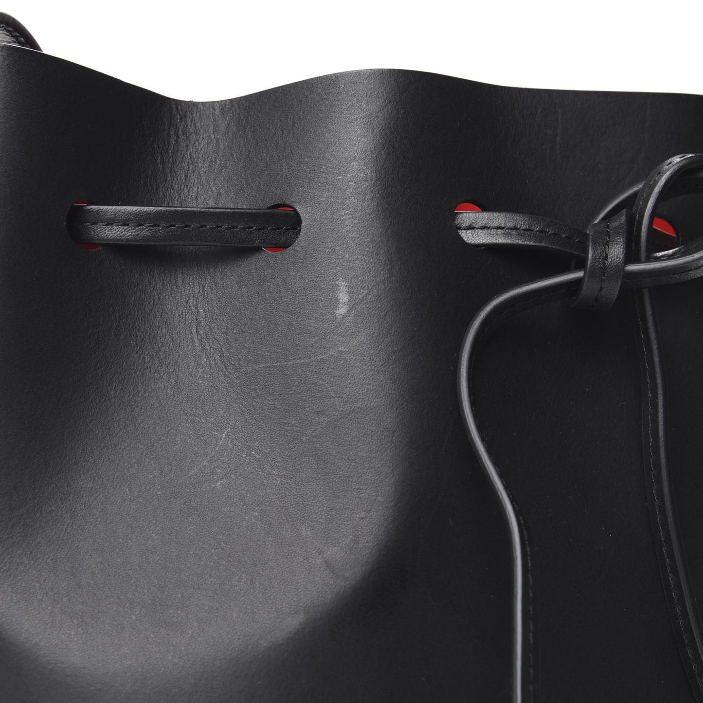 Calfskin Mini Bucket Bag Black Flamma