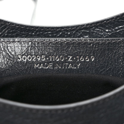 Balenciaga Agneau Classic Silver Hardware Mini City Logo Strap Gris Fossile White 7 of 9
