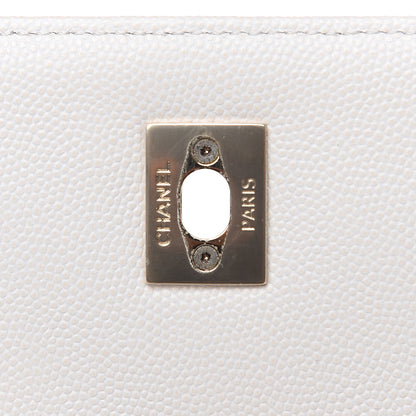 Chanel Caviar Quilted Medium Business Affinity Flap White 13 of 17