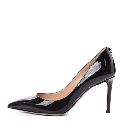 Valentino Garavani Patent Pointed Toe Pumps 36 Black 1 of 9