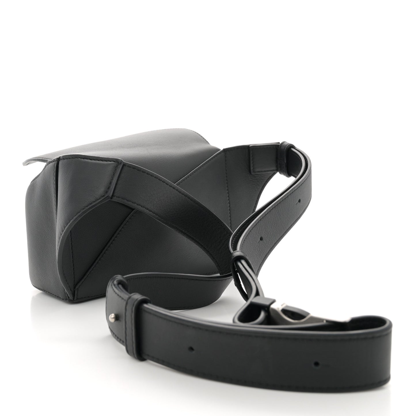 Calfskin Mini Puzzle Bumbag Black