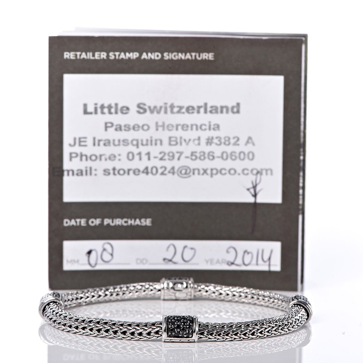 John Hardy Sterling Silver Black Sapphire 4 Station Classic Chain Bracelet 5 of 5