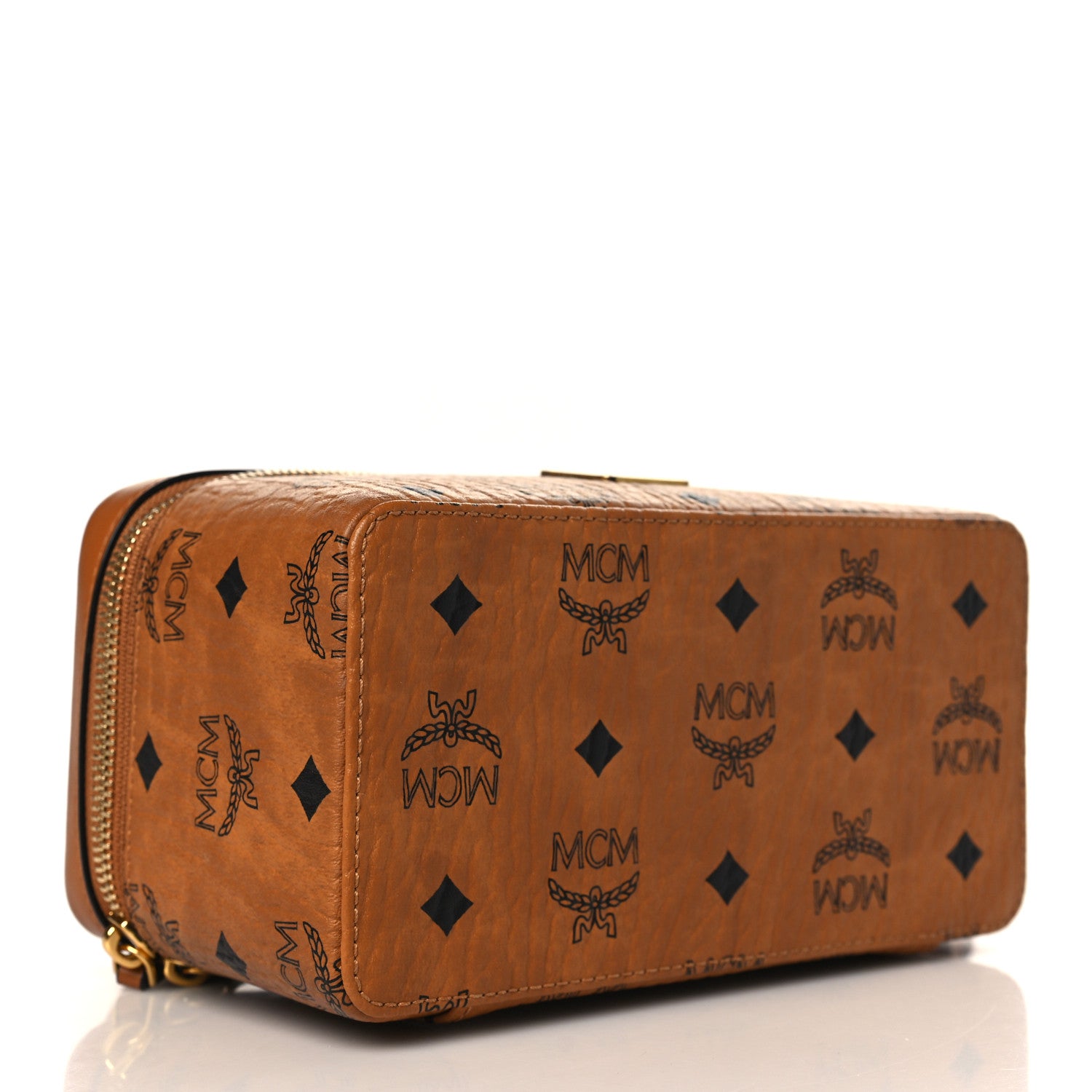 MCM Visetos Vanity Case Cognac 4 of 9