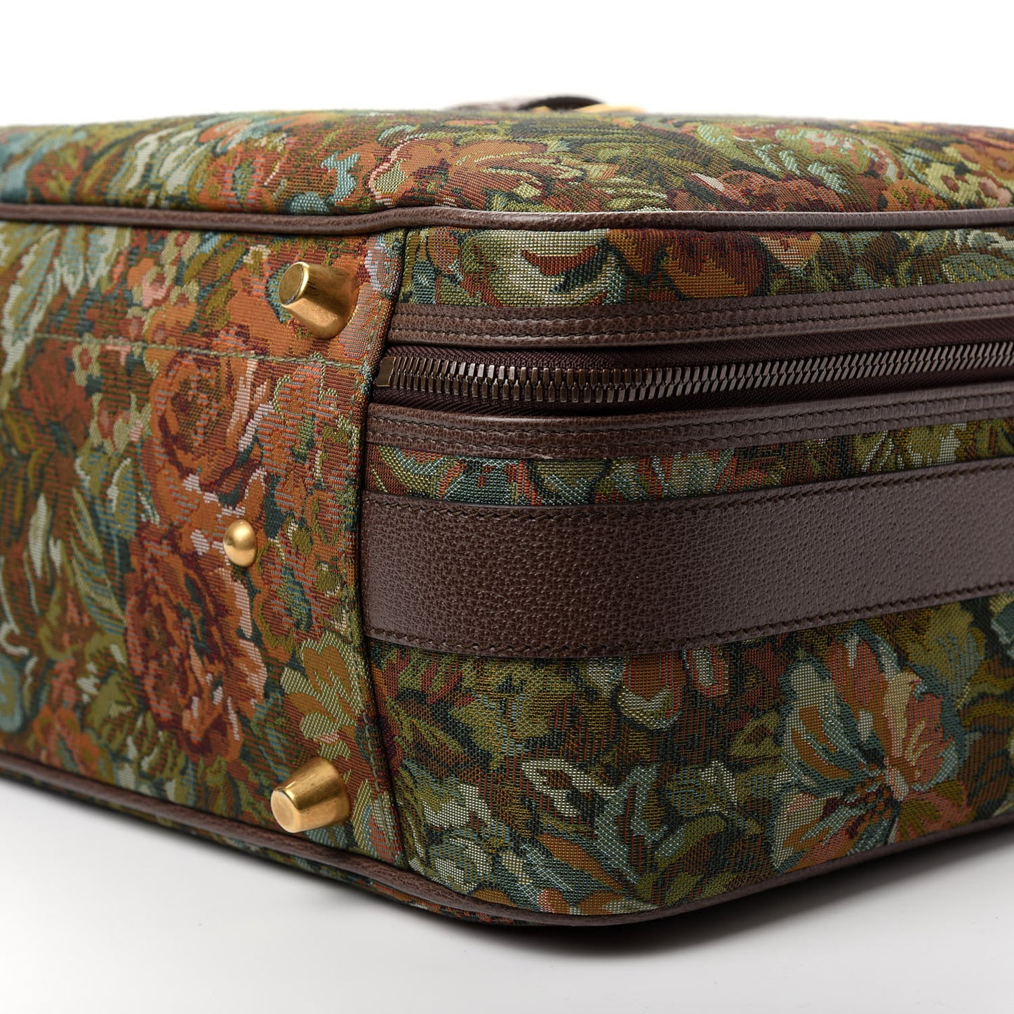 Brocade Floral Web Suitcase