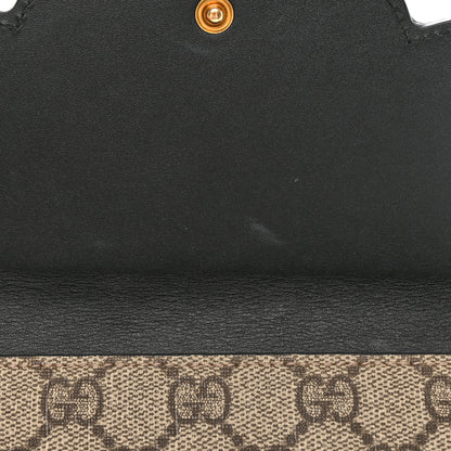 Gucci GG Supreme Monogram Mini Peony Pearly Clutch Black 8 of 12