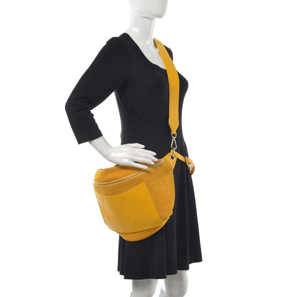 Chanel X PHARRELL WILLIAMS Suede Lambskin Oversized Waist Belt Bag Jaune Yellow 6 of 15