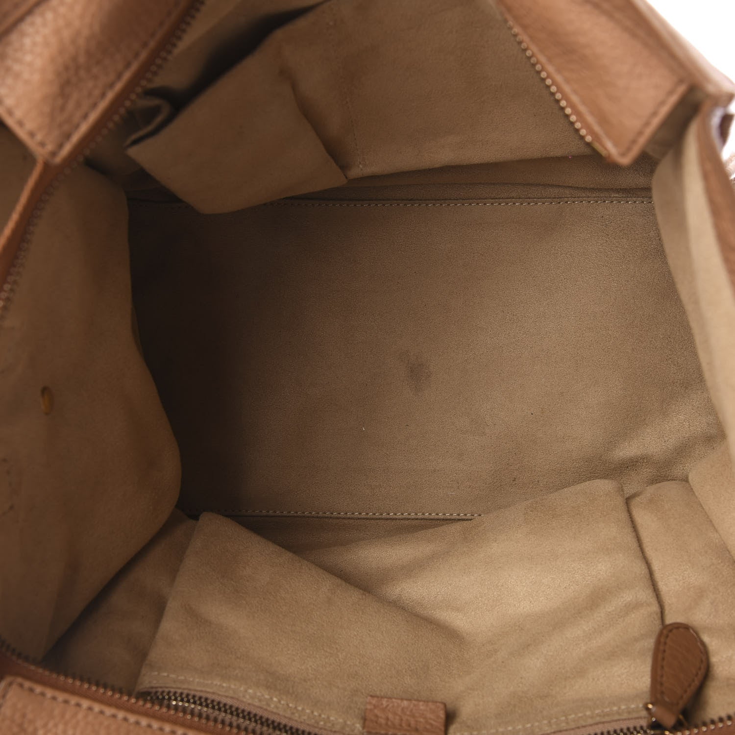 Celine Drummed Calfskin Mini Luggage Camel 5 of 9