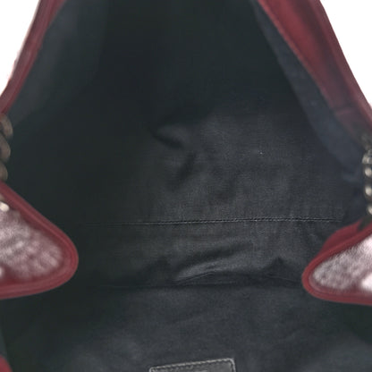 Saint Laurent Vintage Lambskin Chevron Monogram Medium Nolita  Amaranto 5 of 13