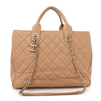 Chanel Caviar Quilted Large Urban Companion Top Handle Shopping Tote Beige 1 of 13