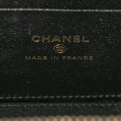 Chanel Lambskin Quilted Enamel Coco Casino Small Vanity Case With Chain Black 5 of 8