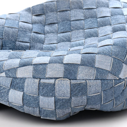 Bottega Veneta Nappa Denim Effect Intrecciato Teen Jodie Hobo Denim 8 of 10