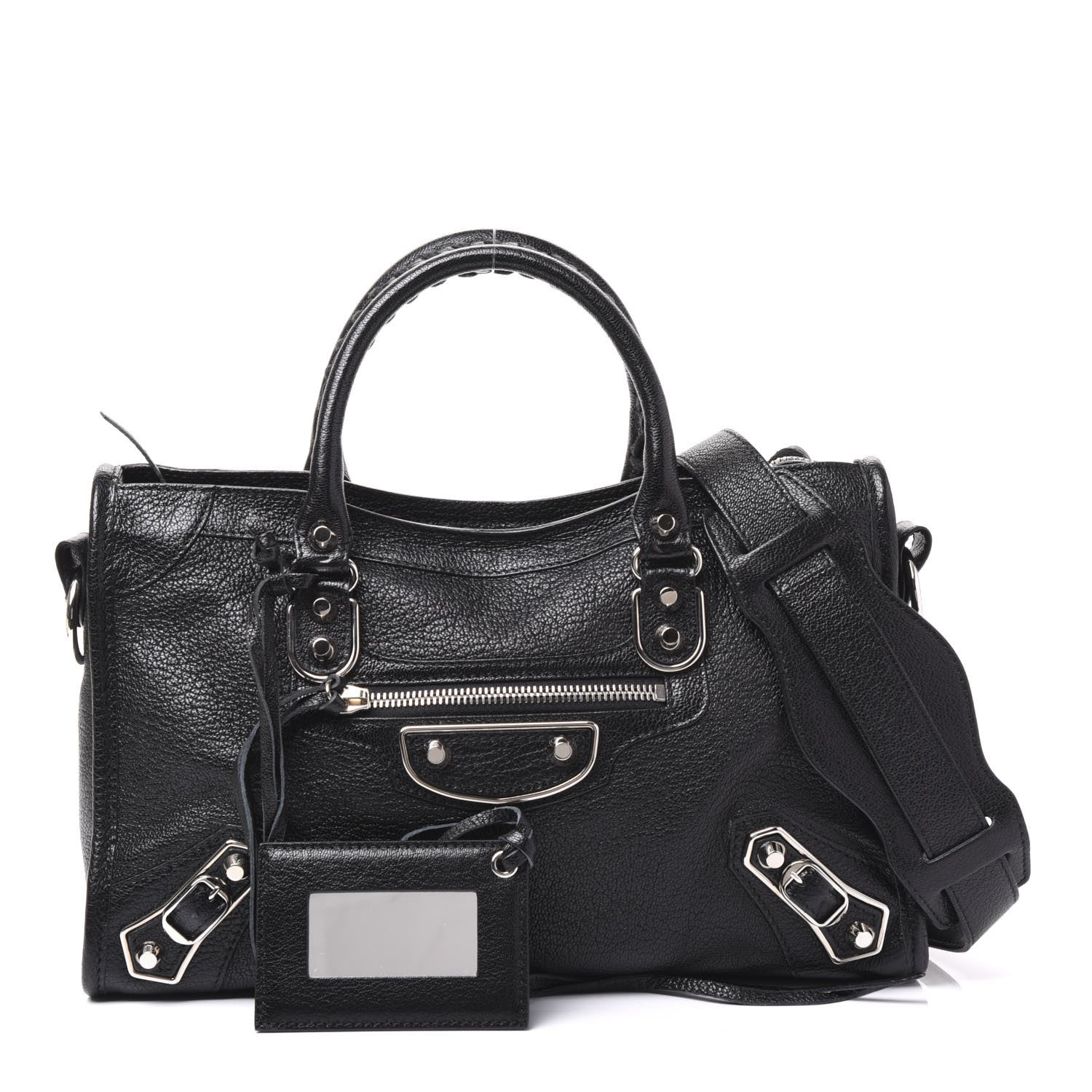 Balenciaga Chevre Silver Metallic Edge Hardware S City Black 1 of 8