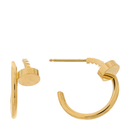 Cartier 18K Yellow Gold Juste Un Clou Hoop Earrings 1 of 5