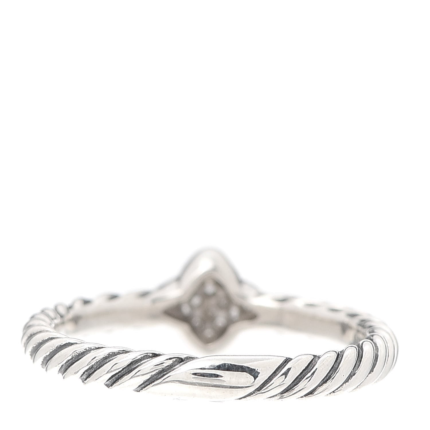 David Yurman Sterling Silver Diamond Quatrefoil Ring 49 5 3 of 5