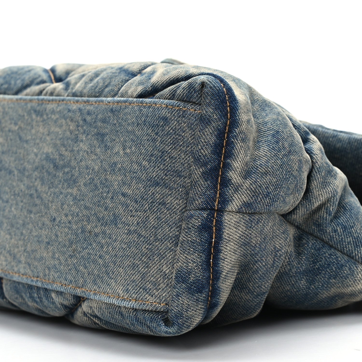 Saint Laurent Denim Quilted Small Loulou Puffer Monogram Chain Satchel Blue Cinnamon 9 of 9
