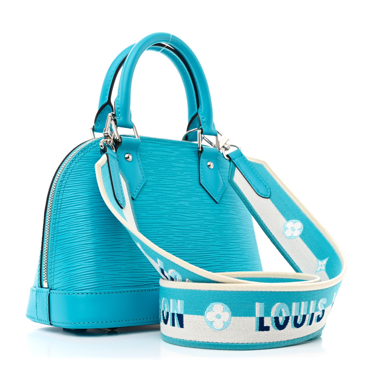 Louis Vuitton Epi Jacquard Alma BB Turquoise 3 of 9