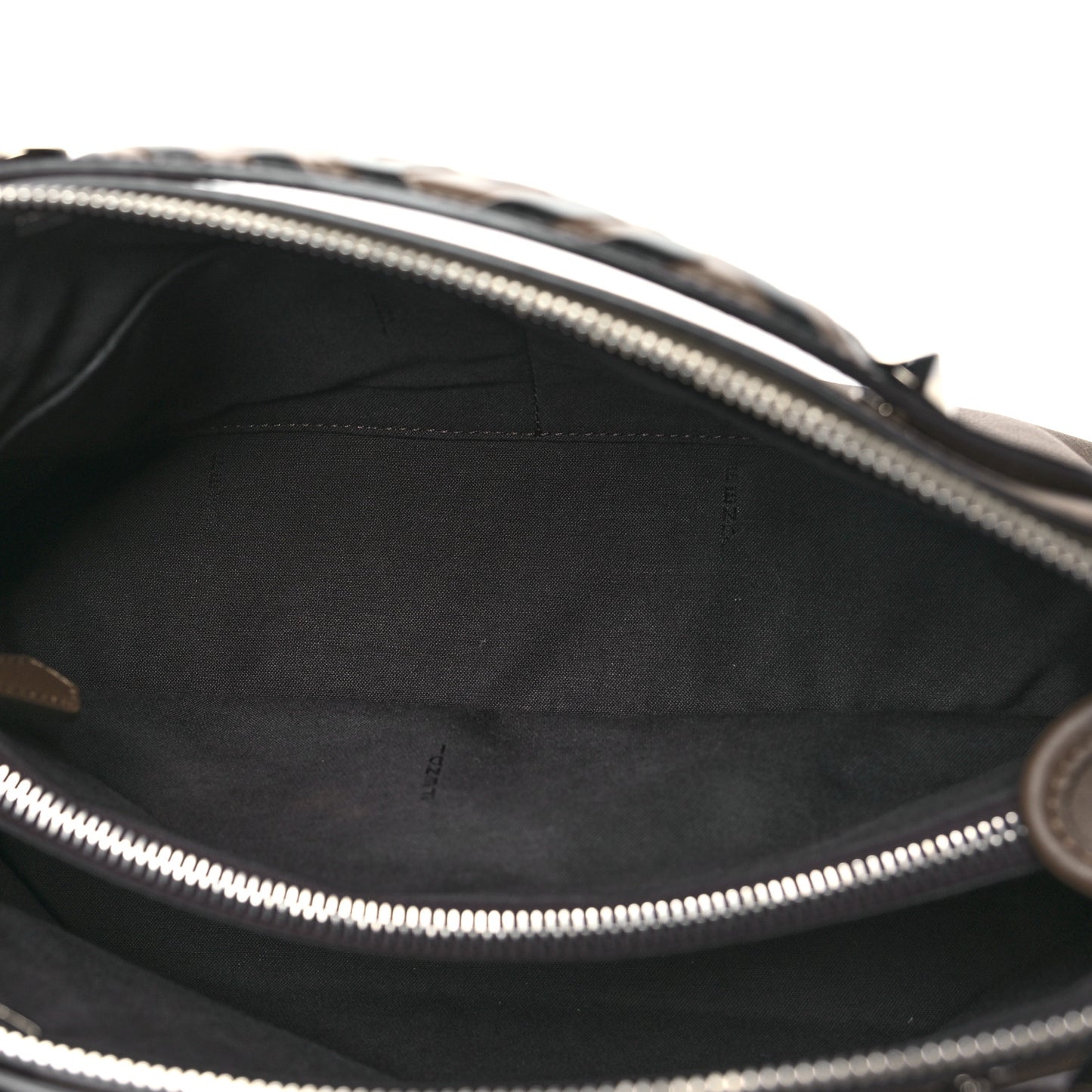 Vitello Dolce Bi-Color FF 1974 Embossed Medium By The Way Boston Bag Maya Black