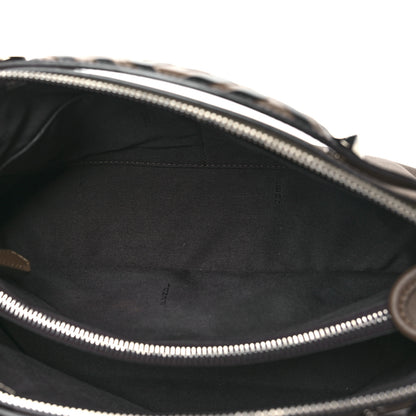 Fendi Vitello Dolce Bi-Color FF 1974 Embossed Medium By The Way Boston Bag Maya Black 5 of 11
