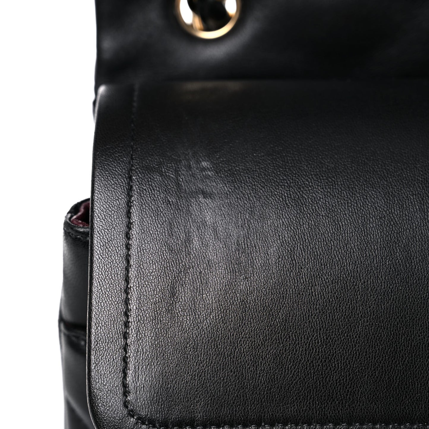 Lambskin Quilted Jumbo Double Flap Black
