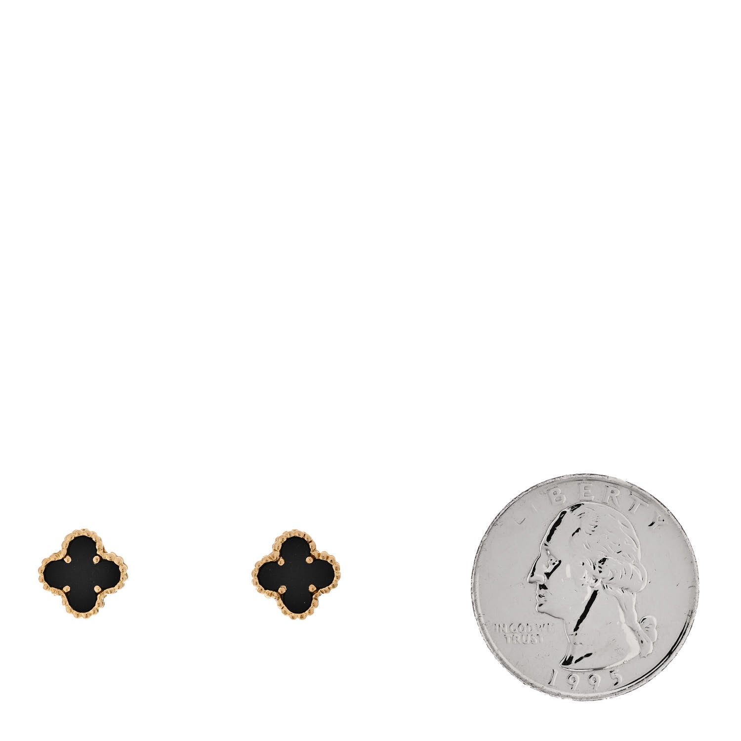 Van Cleef & Arpels VAN CLEEF & ARPELS 18K Yellow Gold Black Onyx Sweet Alhambra Earrings 2 of 4