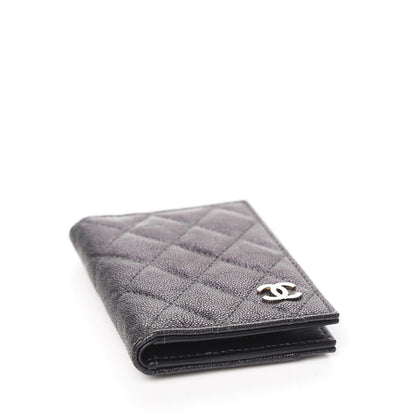 Chanel Iridescent Caviar Quilted Card Holder Wallet Black 3 of 7