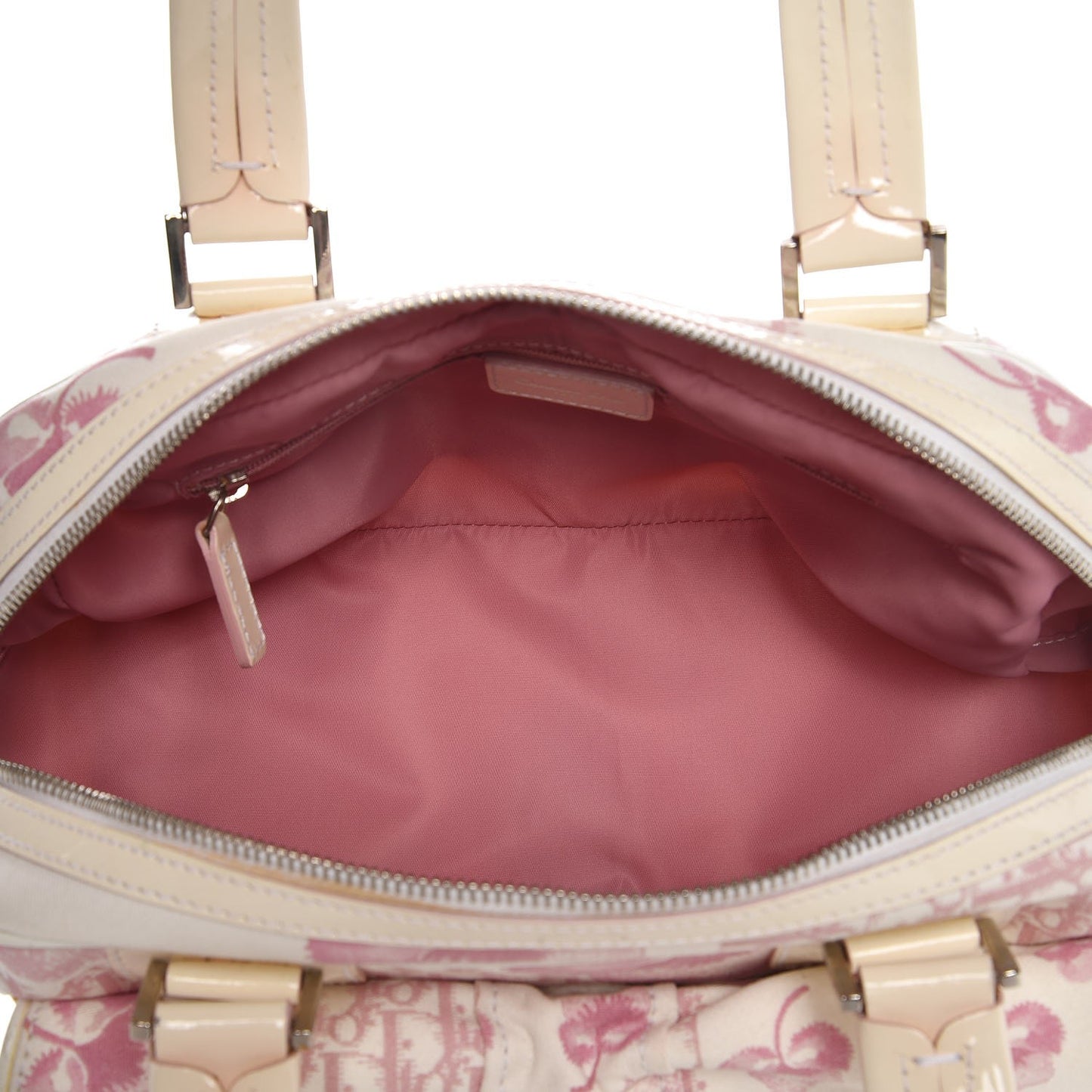 Canvas Monogram Floral Bowler Pink