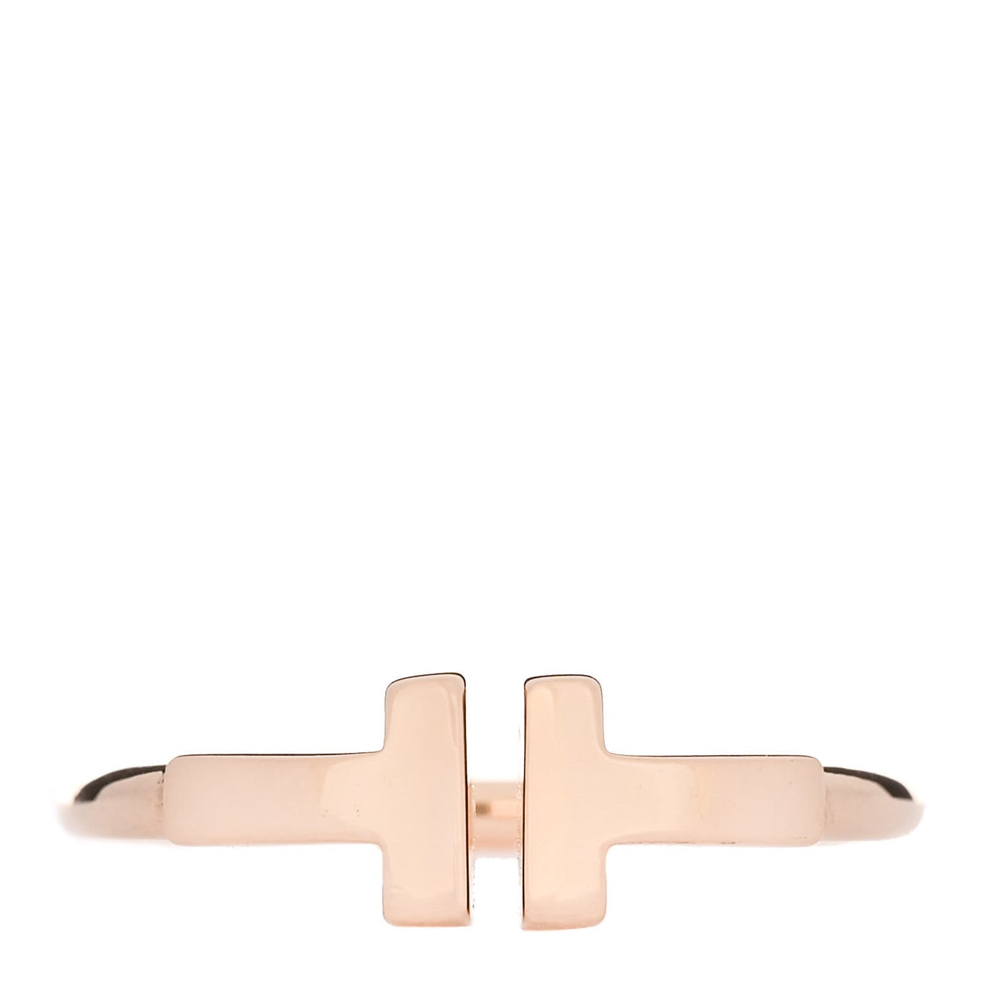 18K Rose Gold T Wire Ring 51 5.75