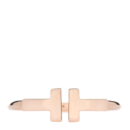 Tiffany 18K Rose Gold T Wire Ring 51 5.75 1 of 5