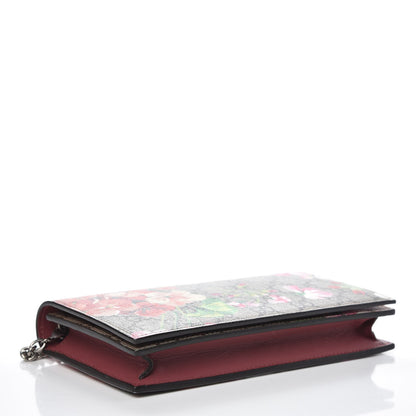 Gucci GG Supreme Monogram Blooms Chain Wallet Beige Multicolor Dry Rose 3 of 8
