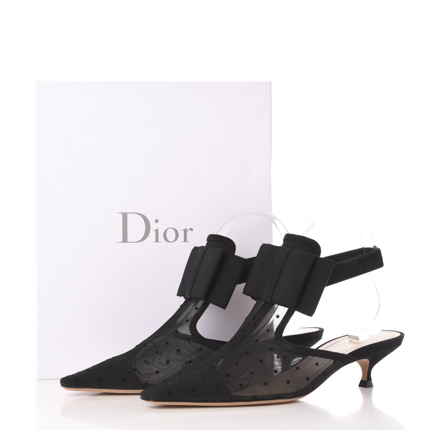 Christian Dior Suede Mesh Couture Pumps 38.5 Black 9 of 9