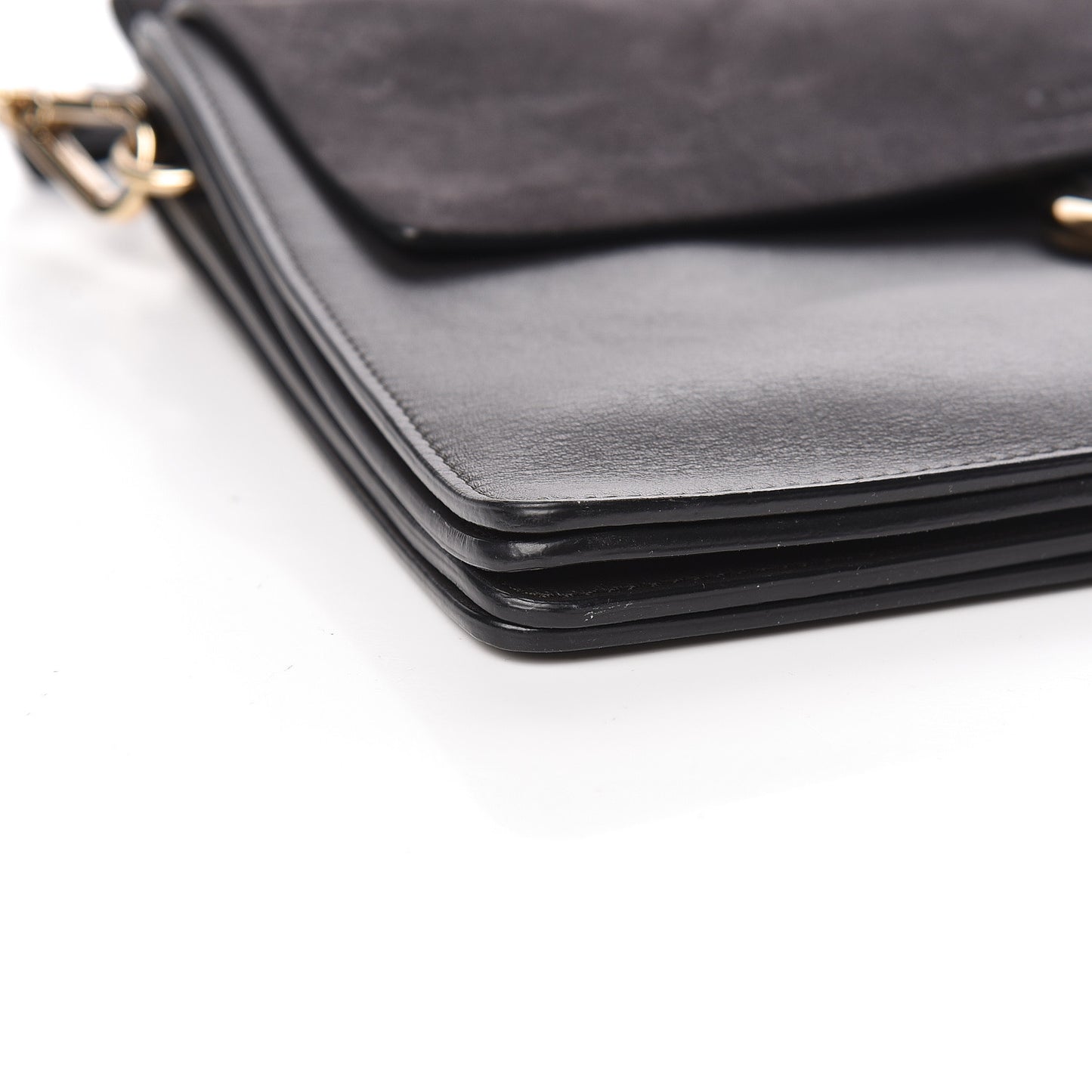Suede Calfskin Medium Faye Shoulder Bag Carbon Grey