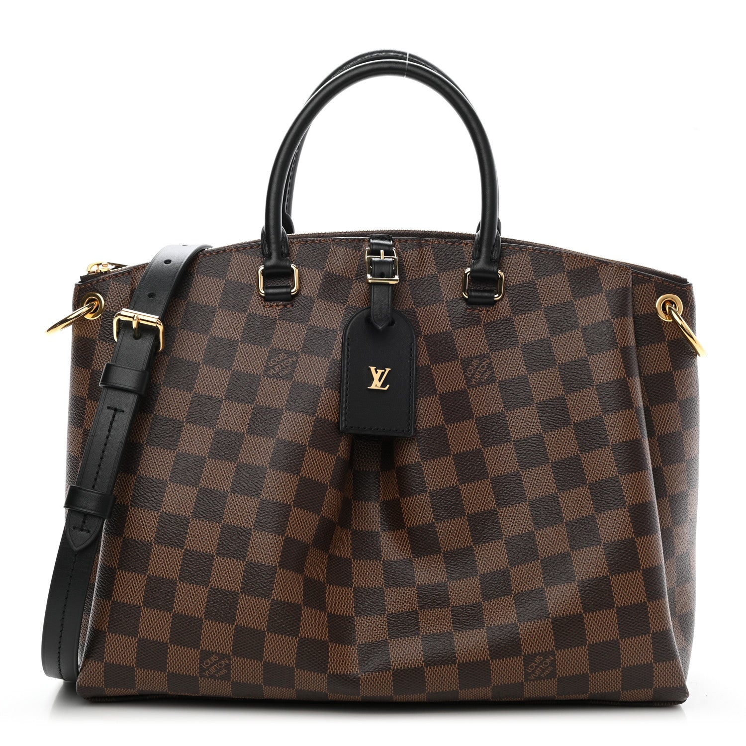 Louis Vuitton Damier Ebene Odeon Tote MM Black 1 of 7