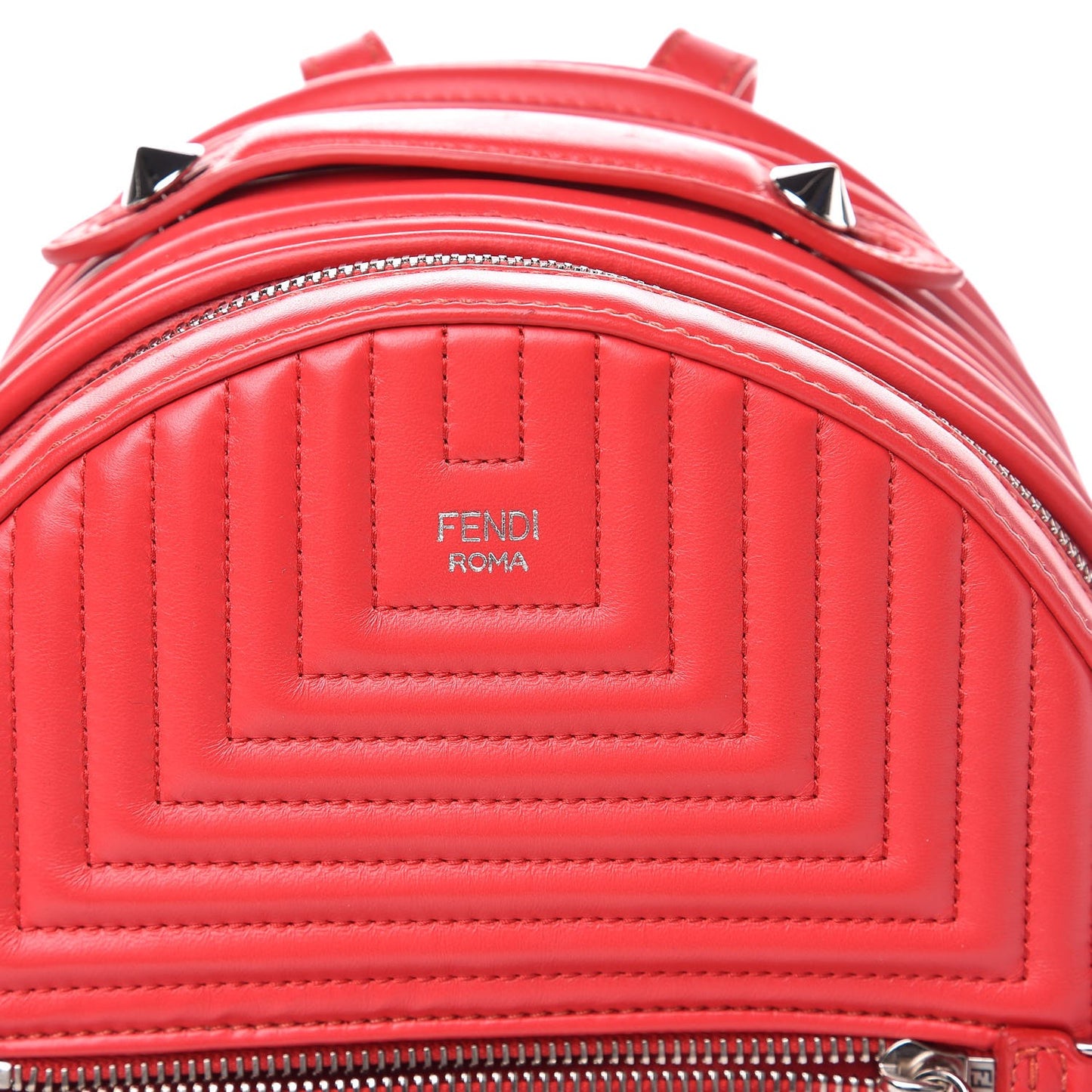 Shiny Nappa Trapuntata Mini Backpack Papavero