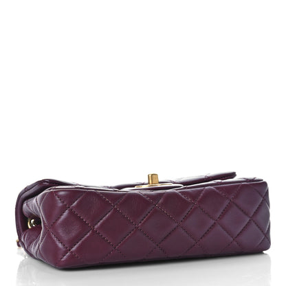 Chanel Lambskin Quilted Mini Rectangular Pearl Crush Flap Burgundy 4 of 10