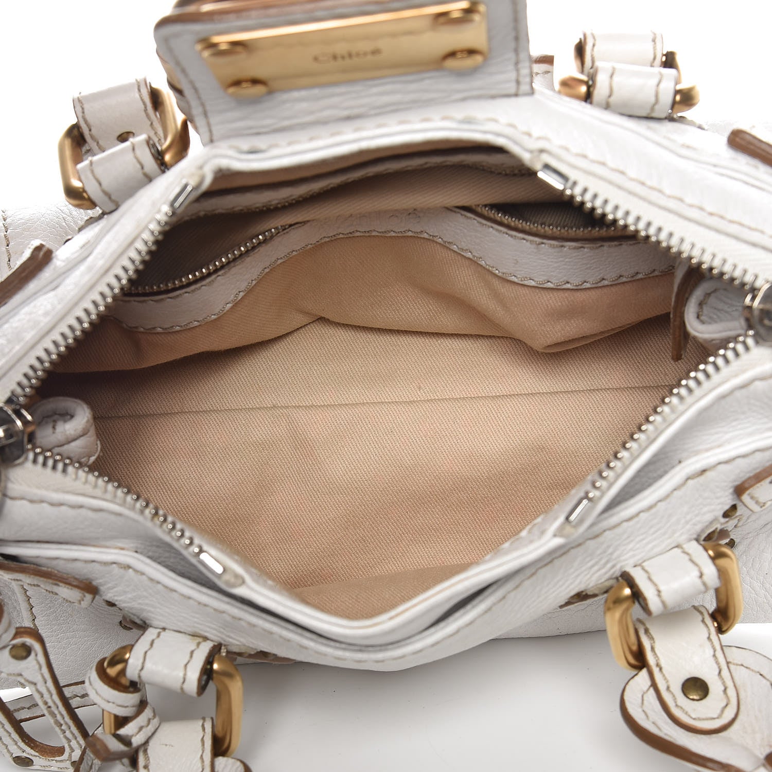 Chloe Calfskin Small Paddington Satchel White 7 of 18