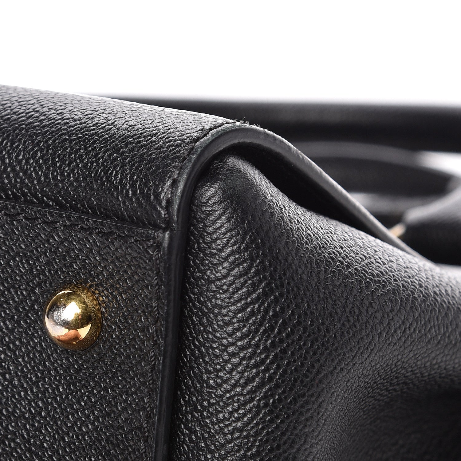 Burberry Soft Grain Calfskin Small Buckle Tote Black 13 of 14